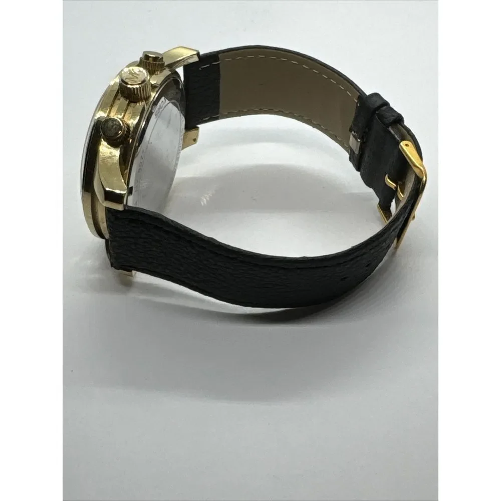 Michael Kors Runway MK8077 Men's Black Leather Analog Dial Quartz Watch JNA828